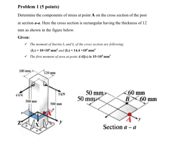Solved Problem 1 (5 points) Determine the components of | Chegg.com