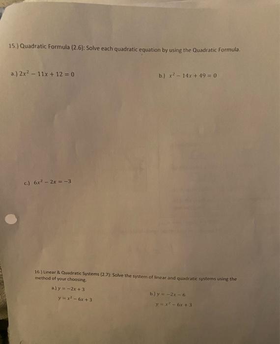 x 2 8x 16 quadratic formula