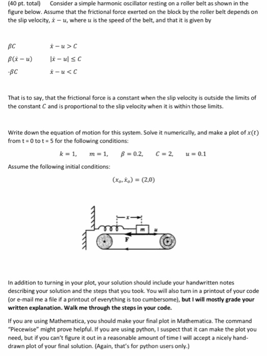 Solved (40 pt. total) Consider a simple harmonic oscillator | Chegg.com