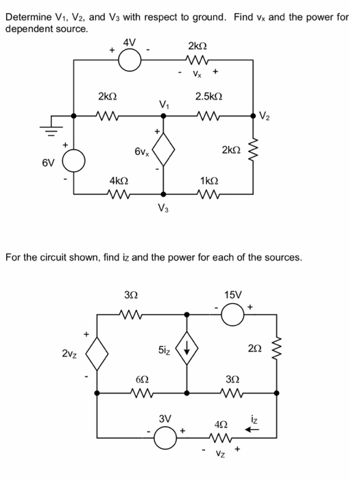 Solved Determine V1, V2, And V3 With Respect To Ground. Find | Chegg.com