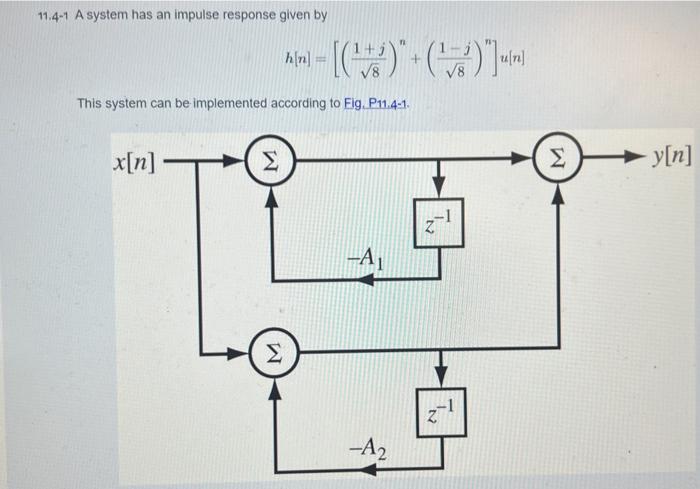 Solved 11.4-1 A system has an impulse response given by | Chegg.com