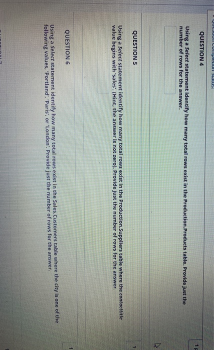 Solved Question Completion Status: QUESTION 1 Insert the | Chegg.com