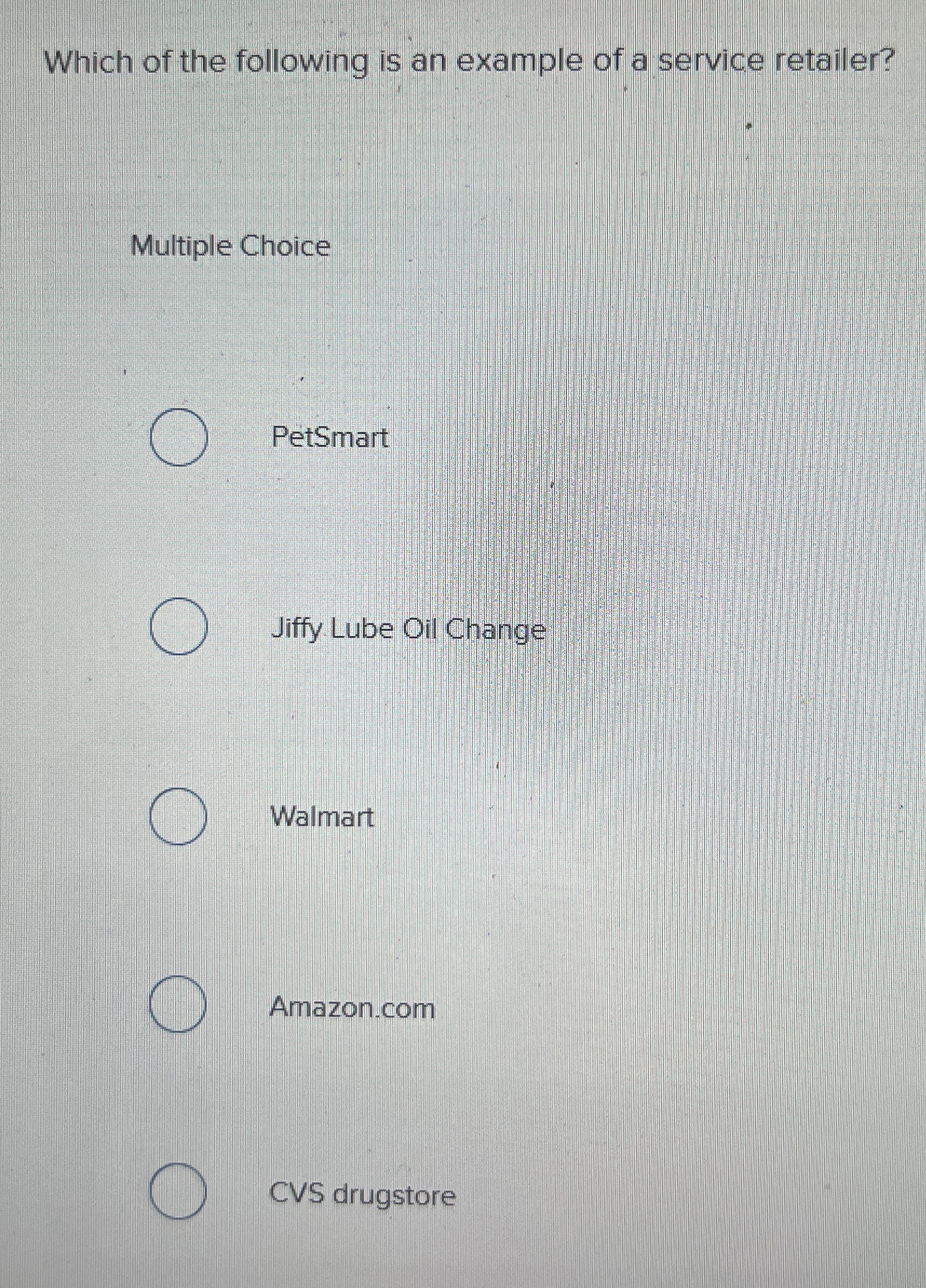 Solved Which of the following is an example of a service
