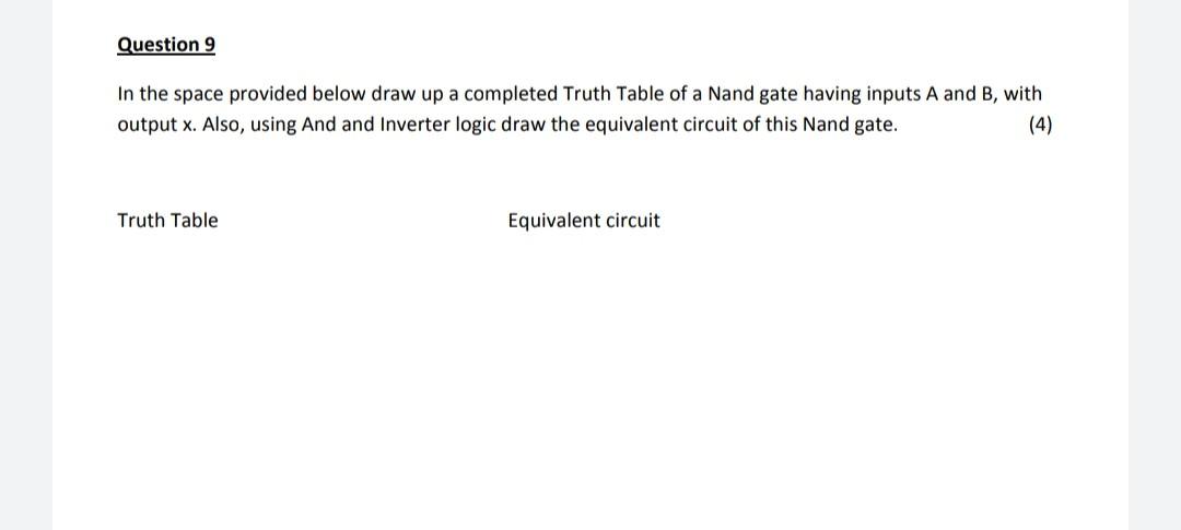 Solved In the space provided below draw up a completed Truth | Chegg.com
