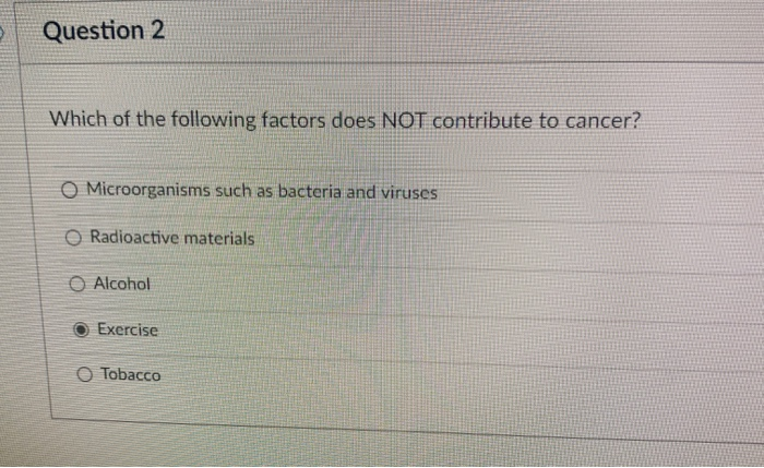 Solved Question 2 Which of the following factors does NOT | Chegg.com