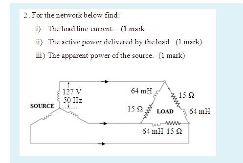Solved 2. For the network below find: i) The load line | Chegg.com