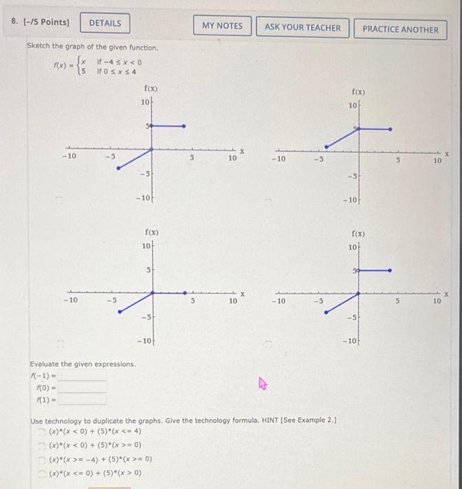 Solved Sketch The Graph Of The Given Function. F(x)={x5 If 