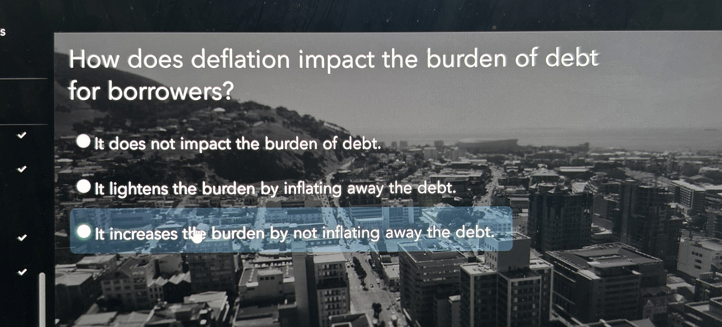 Solved How does deffation impact the burden of debt for