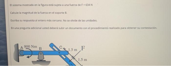 Solved The system shown in the figure is subjected to a | Chegg.com