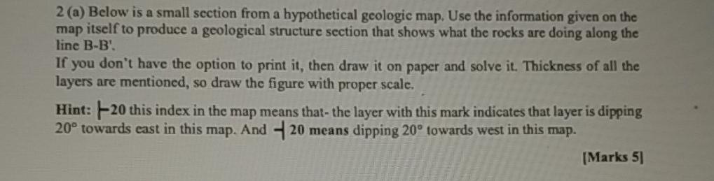 Solved 2 (a) Below is a small section from a hypothetical | Chegg.com