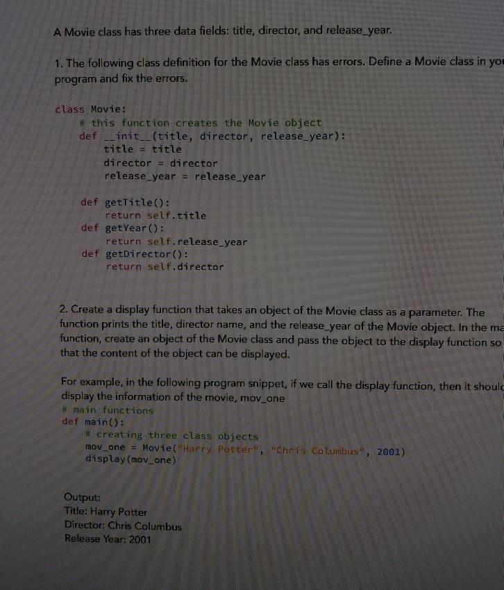Solved I was able to fix the errors in part one, but I don't | Chegg.com