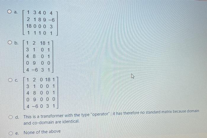 Solved Find the standard matrix for the following | Chegg.com