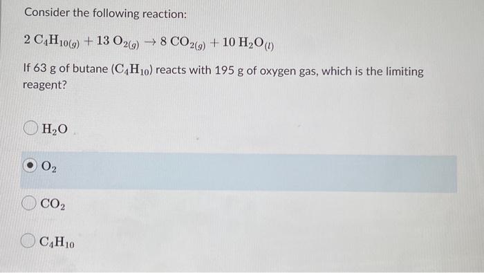 Solved Consider the following reaction: | Chegg.com