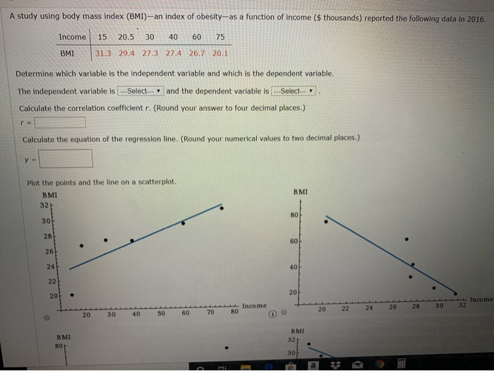Solved A Study Using Body Mass Index Bmi An Index Of Chegg Com