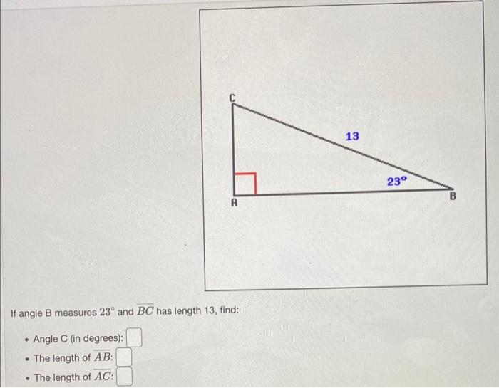 Solved 73° 14 B A If angle C measures 73° and AC has length | Chegg.com