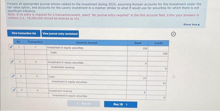 Solved On January 4, 2024. Runyan Bakery paid $356 million | Chegg.com