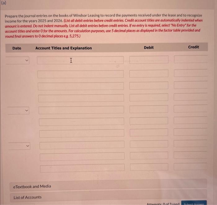 Solved Windsor Leasing Company signs a lease agreement on