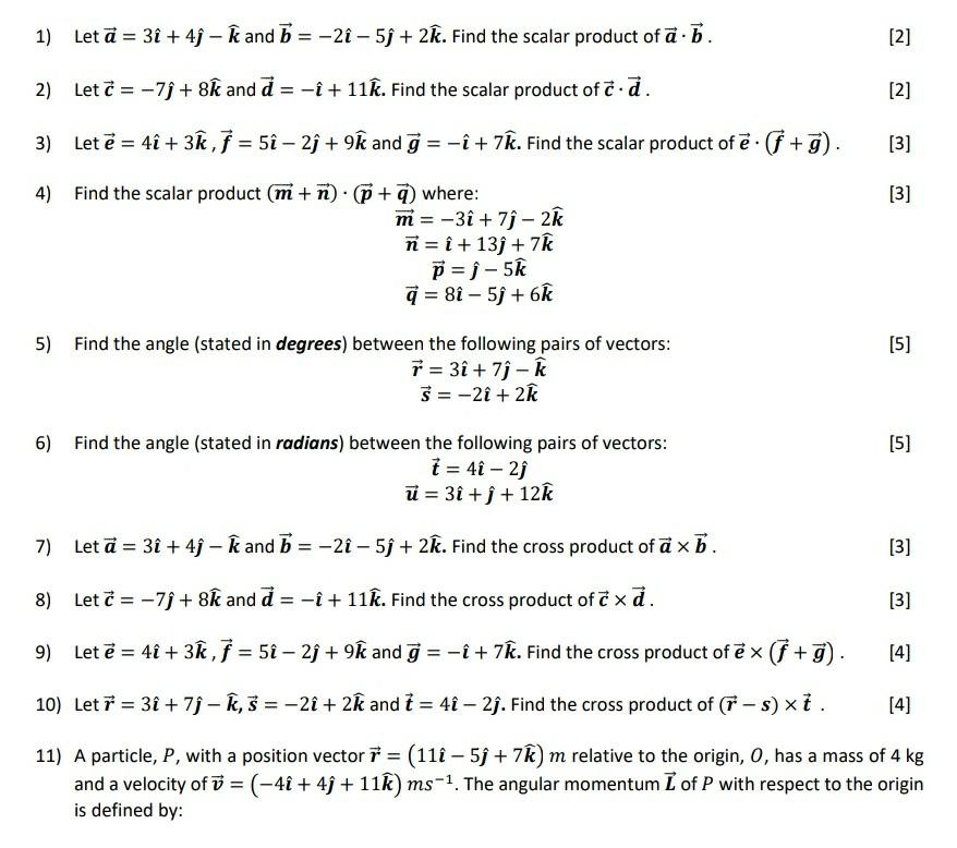 Solved 1 Let A 3 49 K And 5 21 5j 2k Find Chegg Com