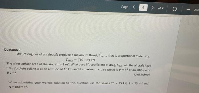 Solved The jet engines of an aircraft produce a maximum | Chegg.com