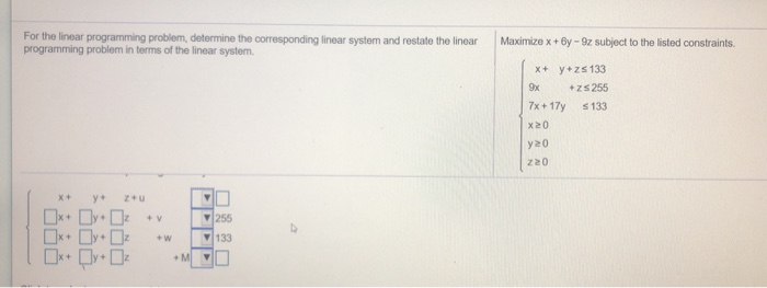 Solved For the linear programming problem, determine the | Chegg.com