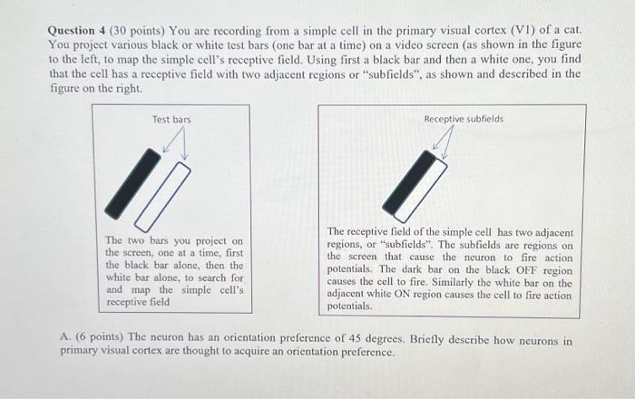Solved Question 4 ( 30 points) You are recording from a | Chegg.com