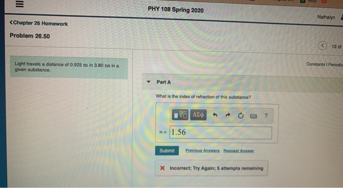 Solved PHY 108 Spring 2020 RO? 1Η ΑΣφ 0 - 2.07 5.00 cm | Chegg.com