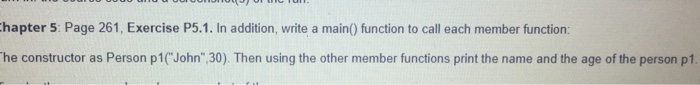 Solved Exercise P5.1. Implement all member functions of the | Chegg.com