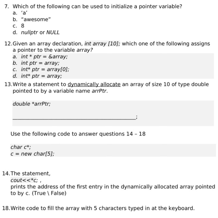 solved-7-following-used-initialize-pointer-variable-b-aw