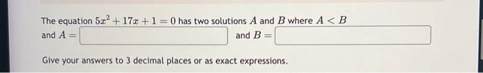 6x 5 2x 17 solutions