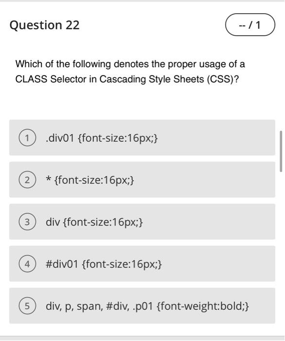 Solved Question 21 1 Which Of The Following Is Are Chegg Com