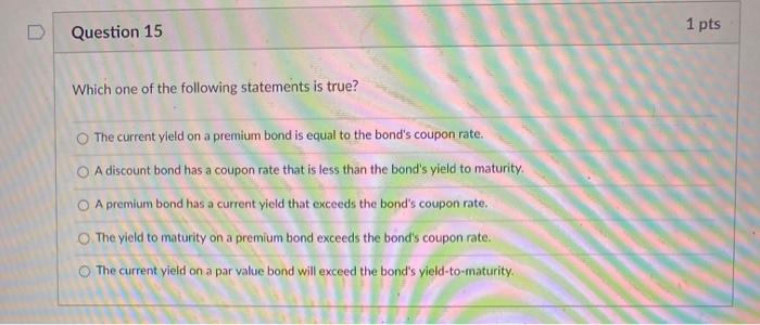 Solved Question 1 1p Which of the following statement is | Chegg.com