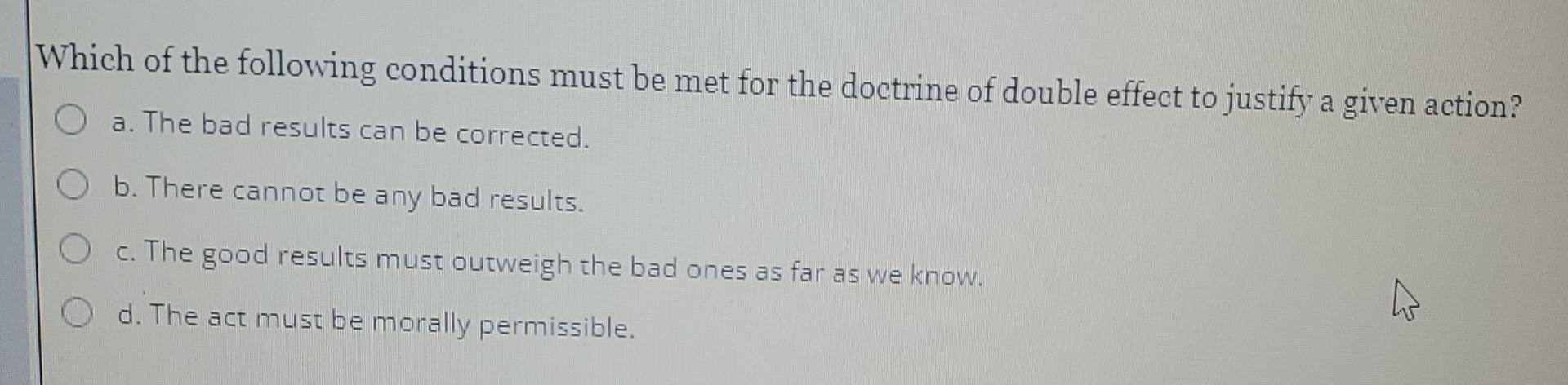 Solved Which of the following conditions must be met for the | Chegg.com