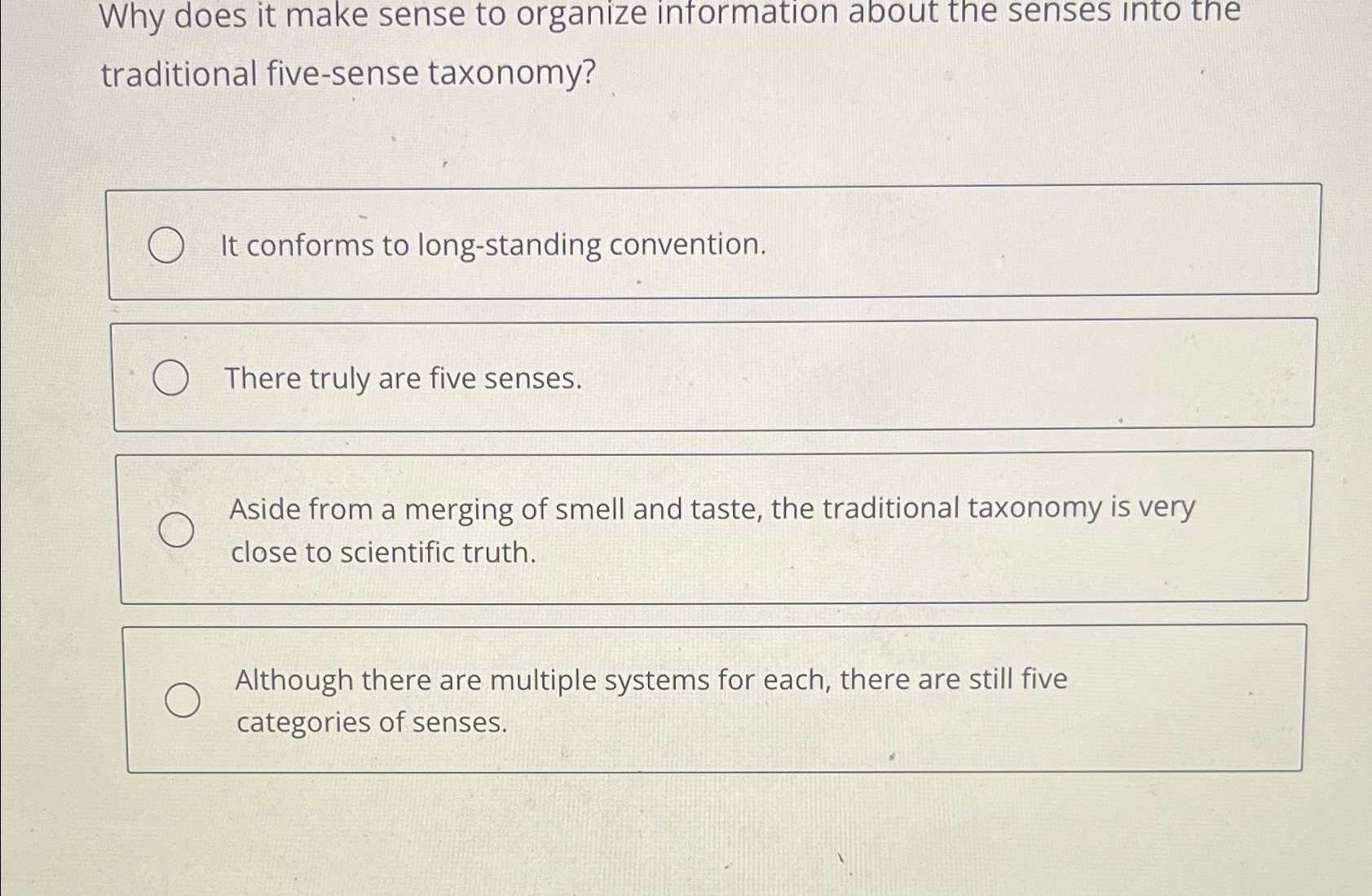 Solved Why does it make sense to organize information about | Chegg.com