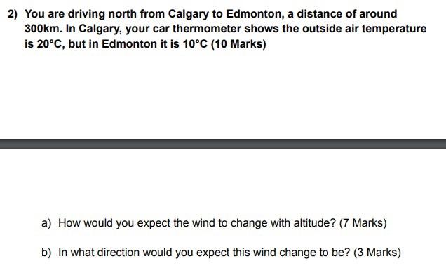 Solved 2 You are driving north from Calgary to Edmonton a