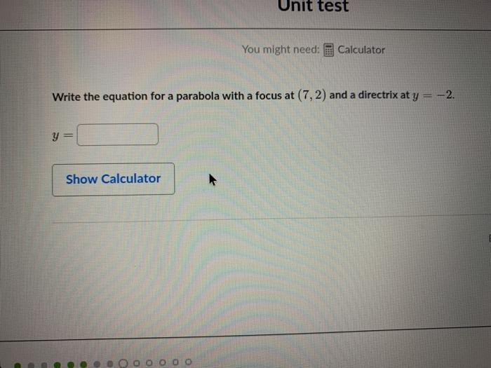 Solved Unit Test You Might Need Calculator Write The Equ Chegg Com