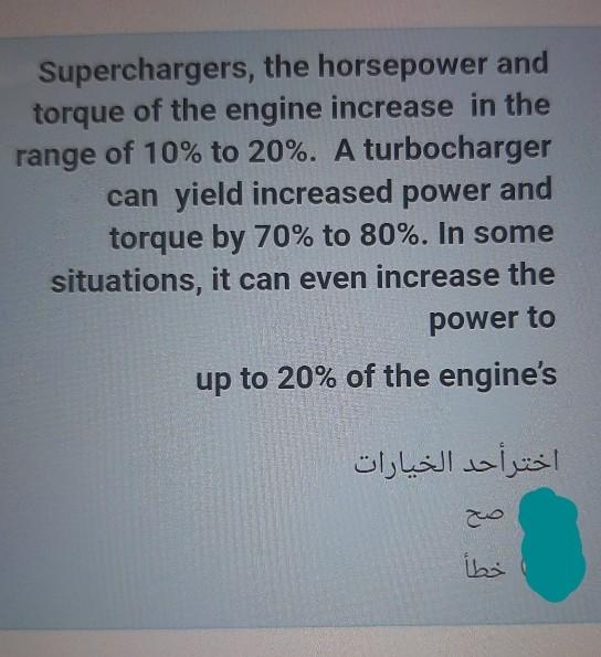 Solved Turbocharger is better than .supercharger for many