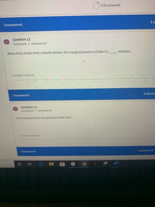 Solved 0 9:42 answered Unanswered 1 attempt left - Submit | Chegg.com