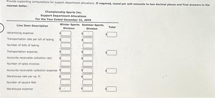 Solved repare a divisional income statement with two column | Chegg.com