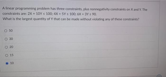 Solved A linear programming problem has three constraints, | Chegg.com