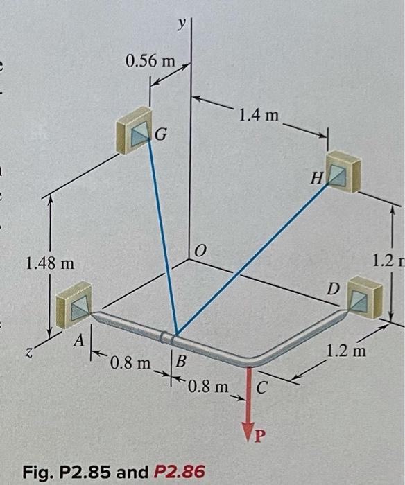 Solved 2.85 Two Cables BG And BH Are Attached To Frame ACD | Chegg.com