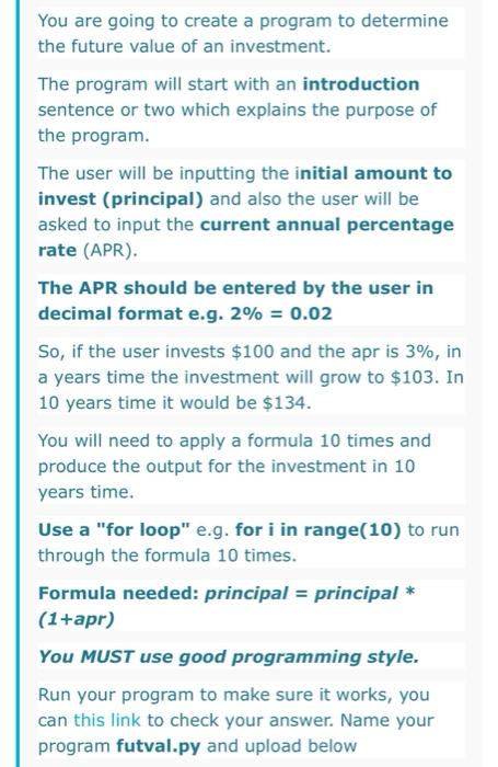 Solved You are going to create a program to determine the | Chegg.com