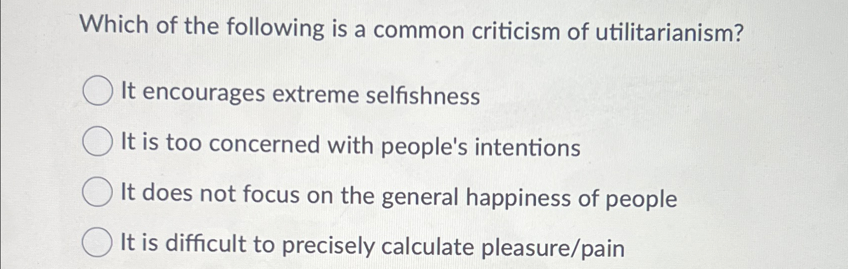 Solved Which of the following is a common criticism of | Chegg.com
