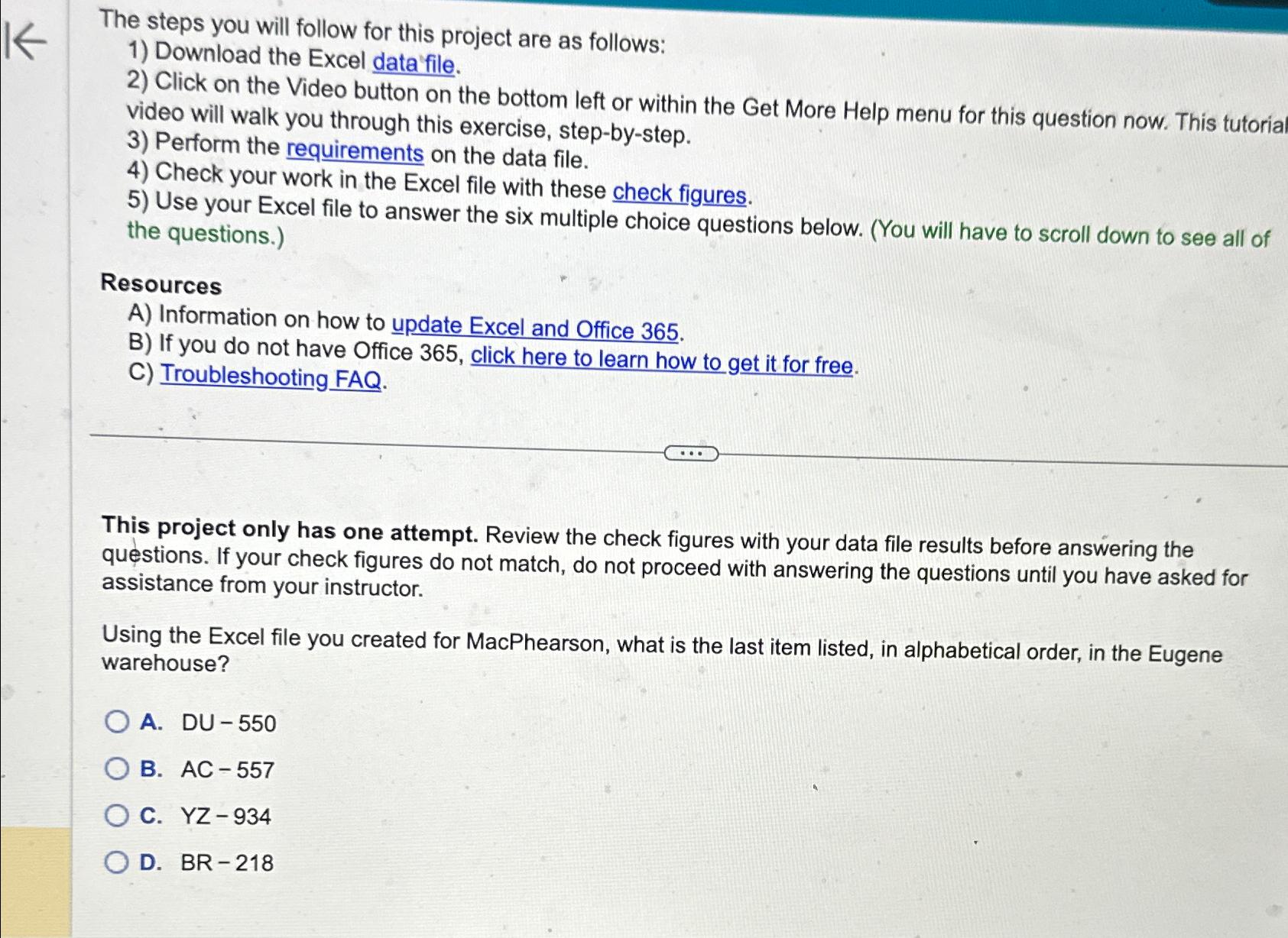 Solved The steps you will follow for this project are as | Chegg.com