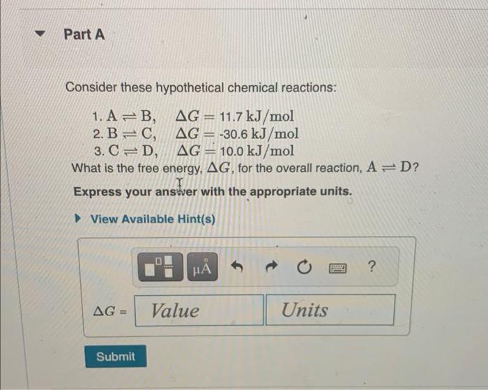 Solved Consider These Hypothetical Chemical Reactions: 1. | Chegg.com