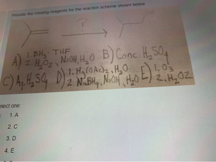 Solved Provide The Missing Reagents For The Reaction Scheme | Chegg.com