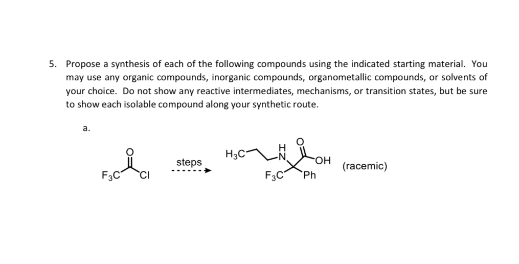 Solved Propose a synthesis of each of the following | Chegg.com