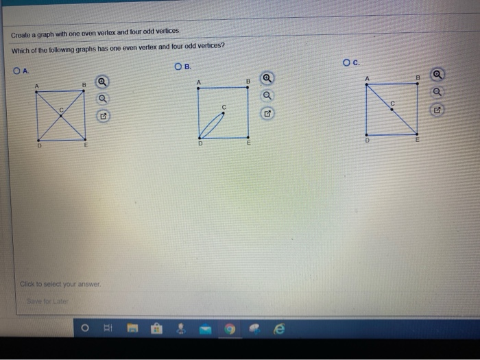 Solved Create a graph with one oven vertex and four odd | Chegg.com