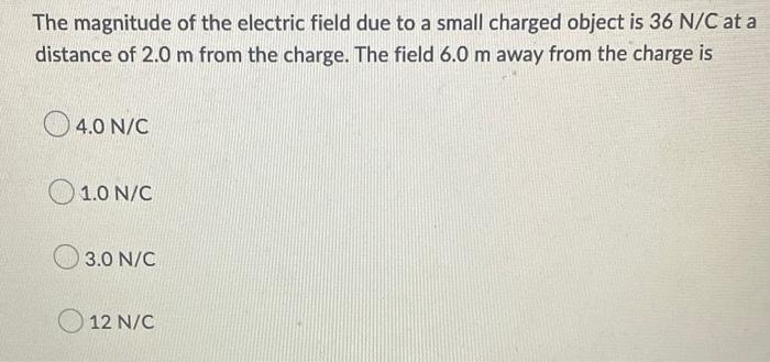 Solved The magnitude of the electric field due to a small | Chegg.com
