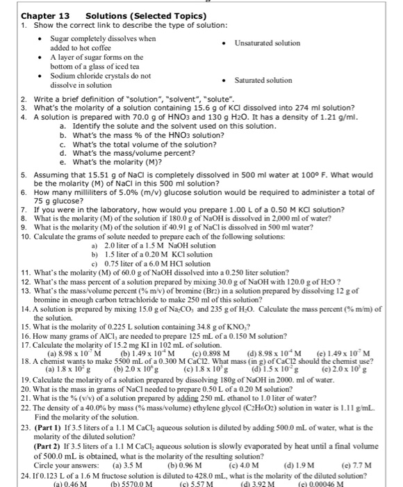Solved Chapter 13 Solutions (Selected Topics) 1. Show the | Chegg.com