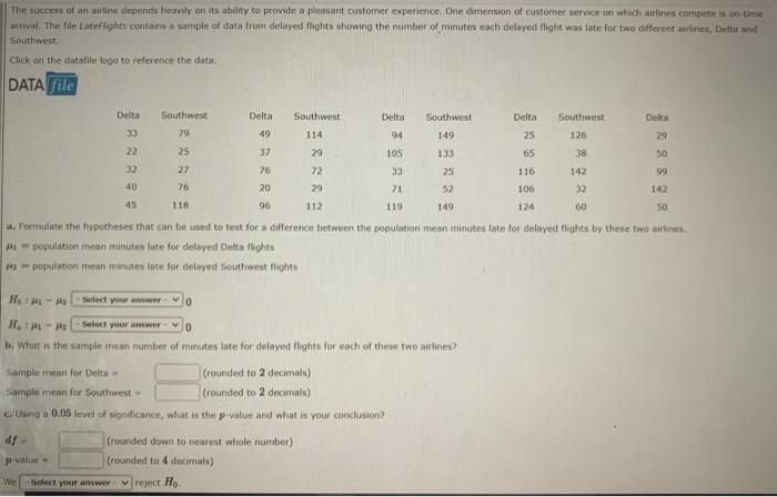 Solved The success of an airline depends heavily on its | Chegg.com